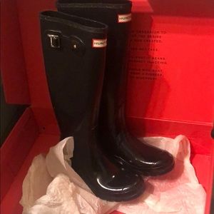 Hunter Boots Tall Black with original box